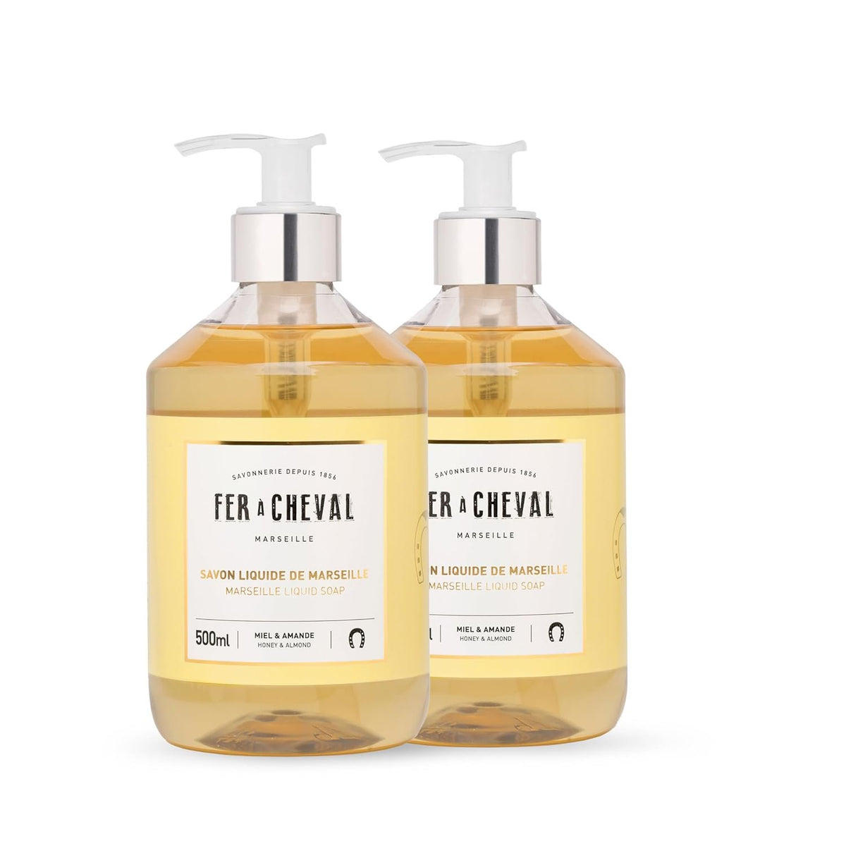 Fer a Cheval Marseille Liquid Soap Set of 2 97 Percent Natural No SLS No Parabens France