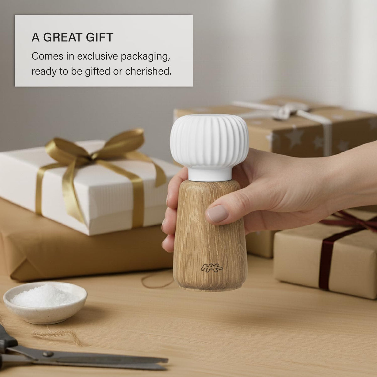 Kahler Hammershoi Salt and Pepper Grinder,  Denmark Designed by Hans-Christian Bauer