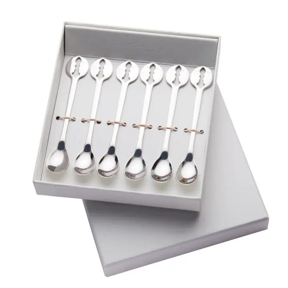 Bugatti Kiss Moka Spoons 6-Set S/Steel 5"L