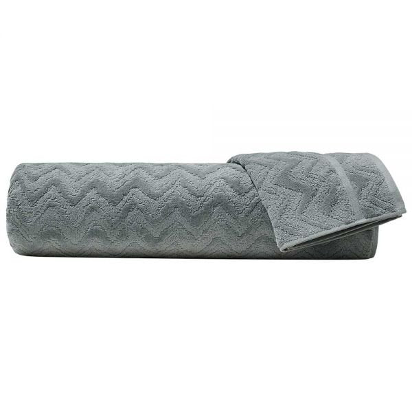 Missoni Rex 32 Towels Cotton Zigzag Pattern Grey
