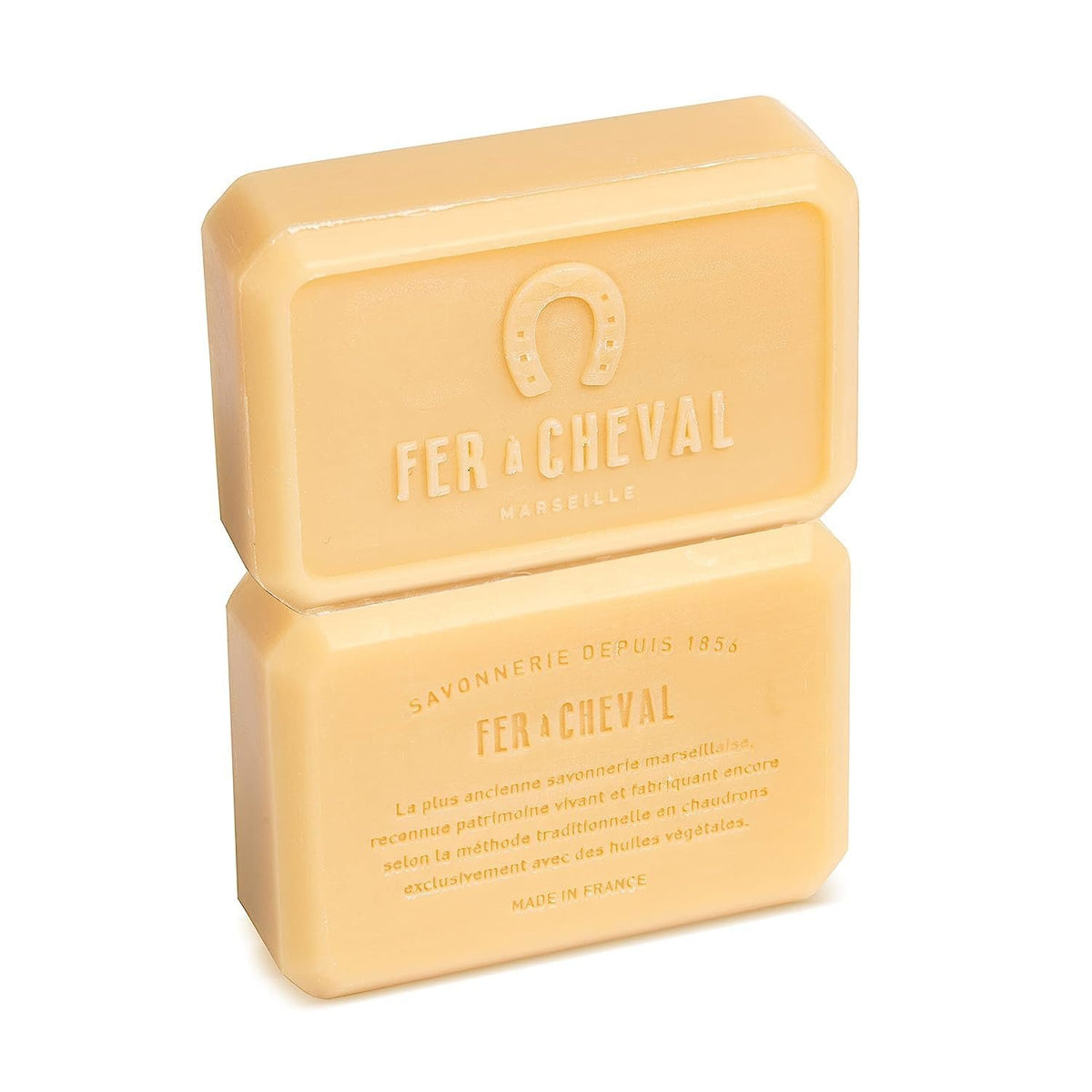 Fer à Cheval Natural Marseille Soap Bars, Pack of 2 - Gentle Perfumed Soap with White Tea & Yuzu Scent - Organic Bath Soap - Enriched with Shea Butter & Sweet Almond Oil, 125g Each