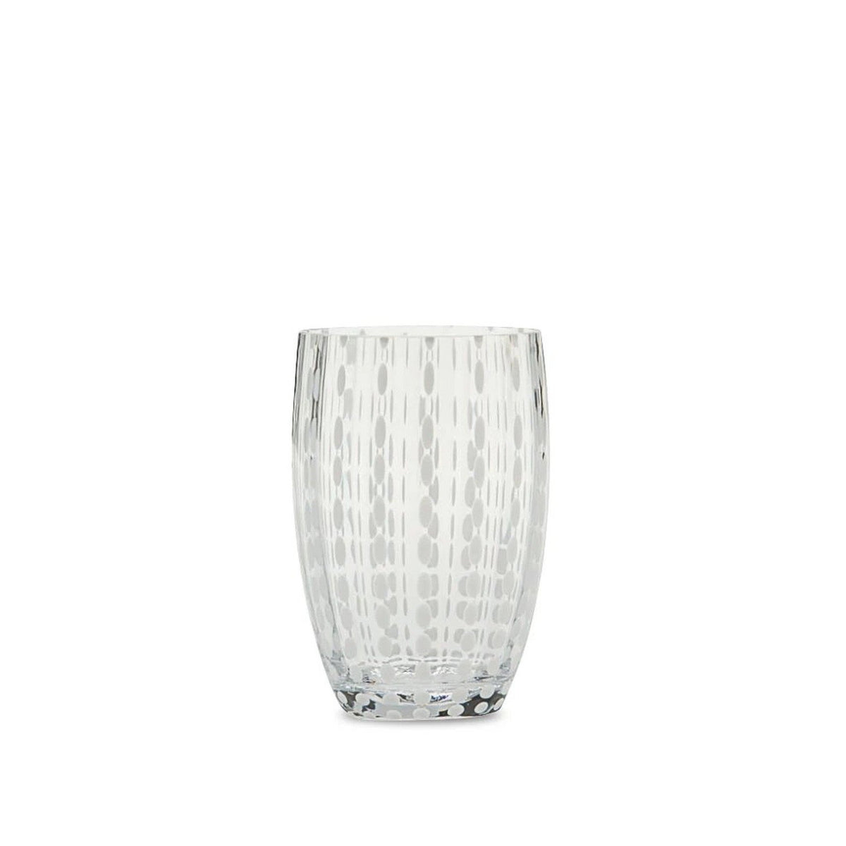 Perle Glass Tumblers (10.8oz ) | Set of 6 | Clear