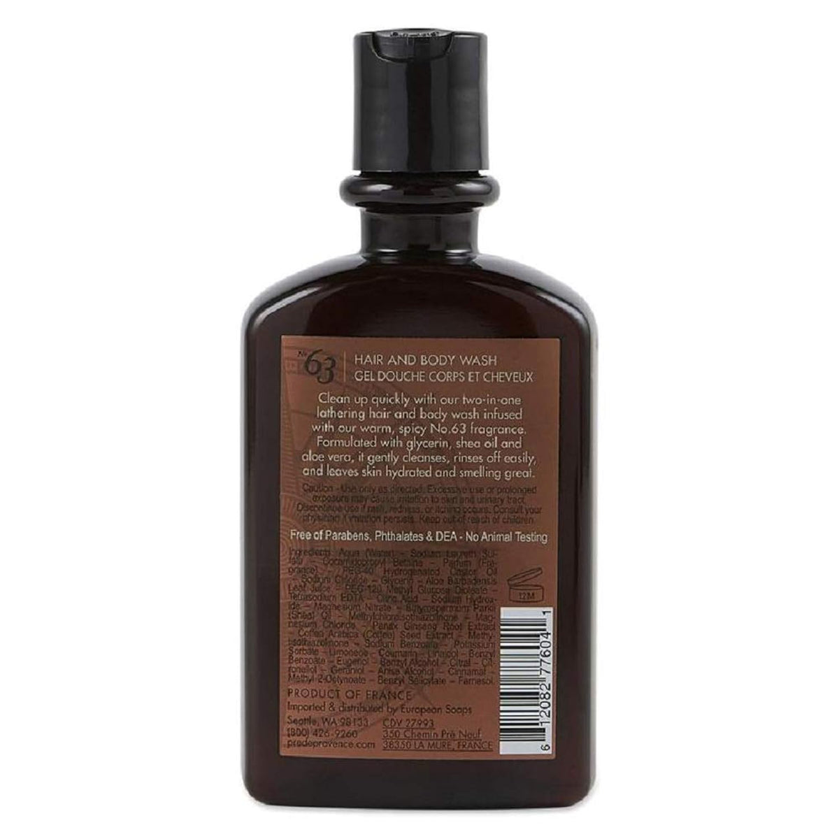 Pre de Provence No. 63 for Men Hair & Body Wash and Body Lotion Set
