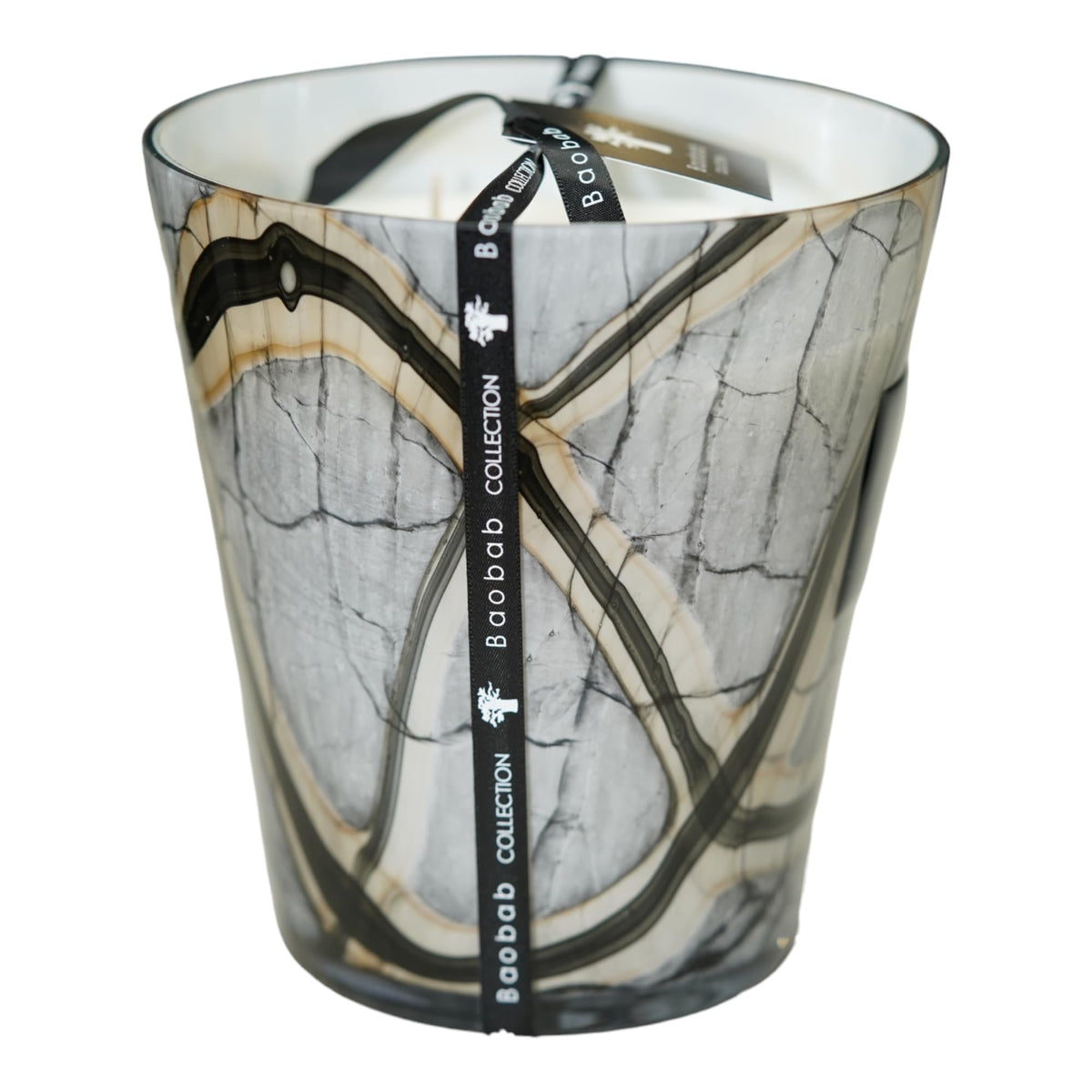 Baobab STONES MARBLE Luxury Scented Candle | Leather & Tuberose Scent (MAX16)