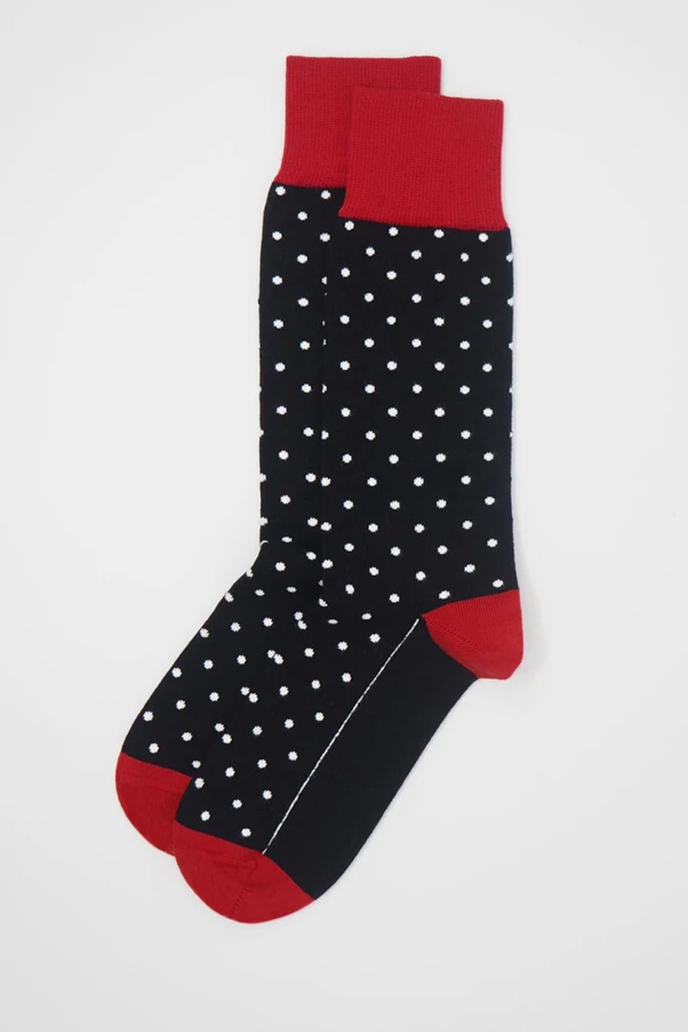 Peper Harow Pin Polka Black Luxury Men’s Supima Cotton Socks
