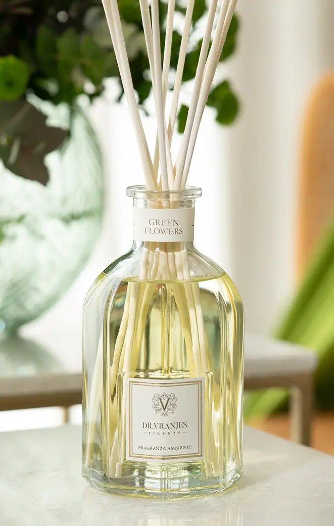 Luxury Reed Diffuser in a Glass Bottle | Green Flowers (sizes available)