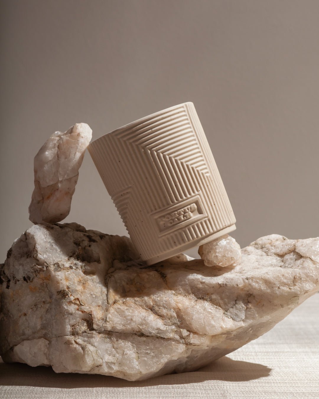 Portus Cale Hajjar Blanc  Scented Candle 210g Woody and Oriental Fragrance Handcrafted Vessel