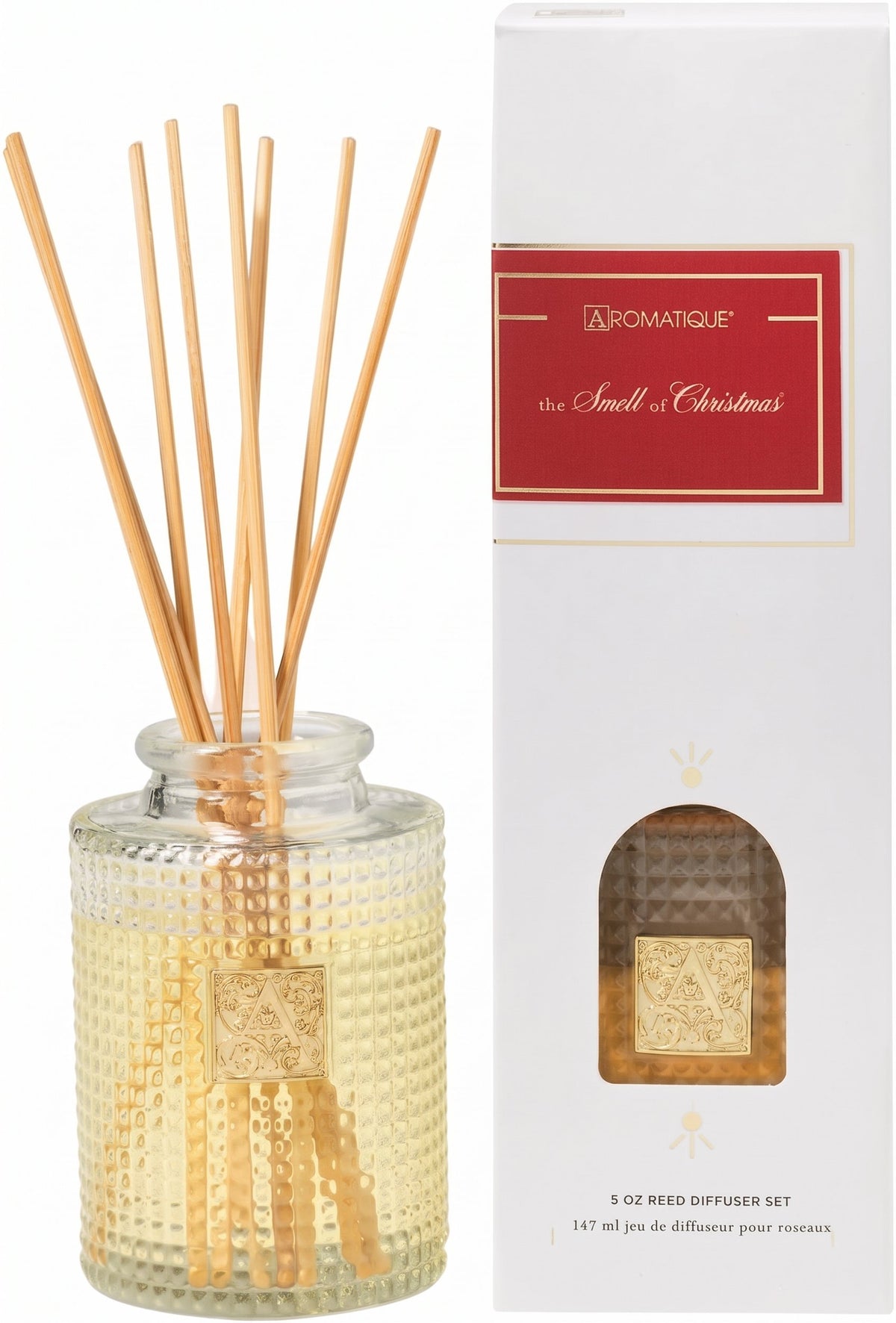 Aromatique The Smell of Christmas Reed Diffuser Set | Clove & Cinnamon | 5 oz