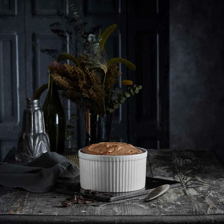 Pillivuyt Deep Classic Pleated Soufflé Dish Porcelain | White | 7.25in (8-Cup)
