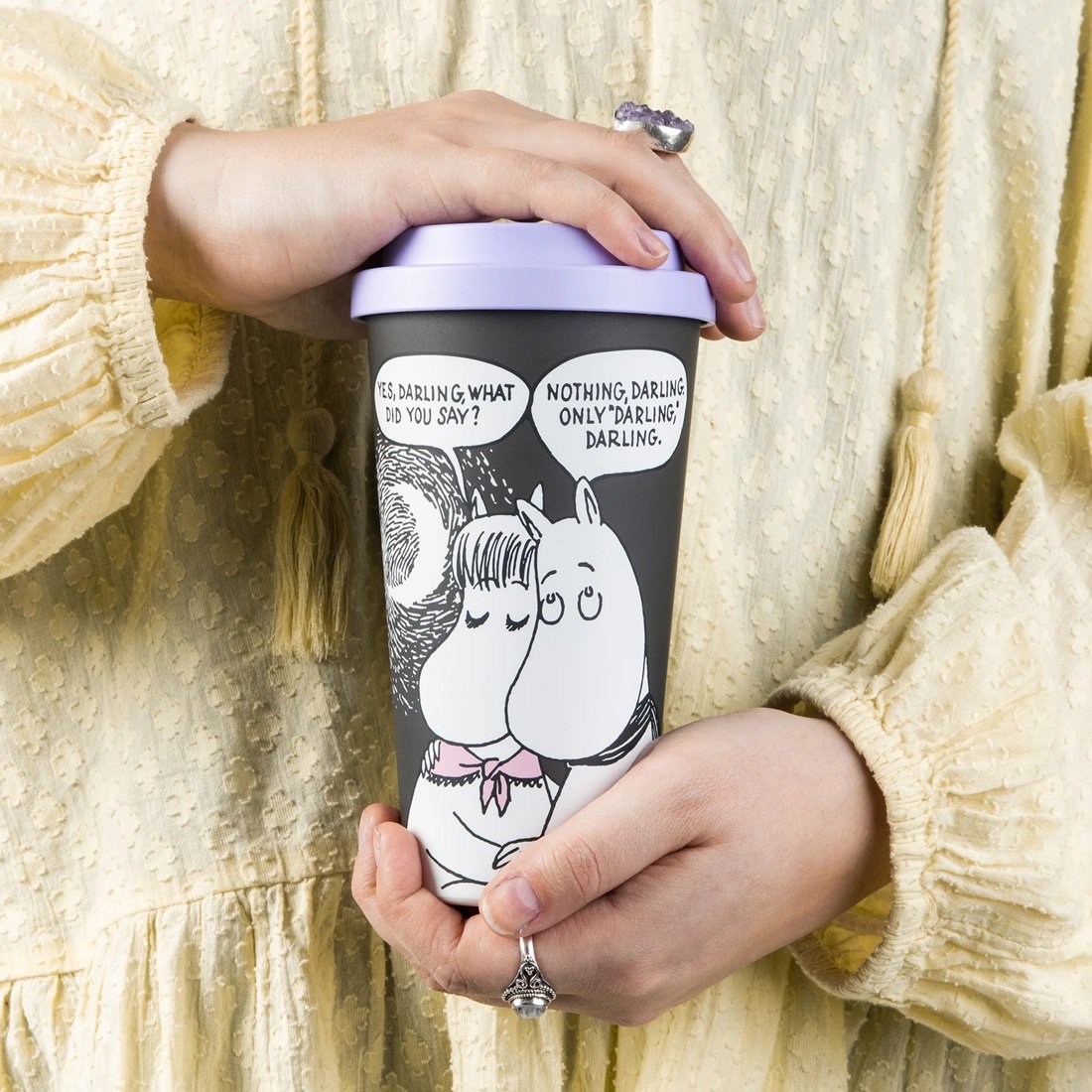 Official Moomin Darling Travel Mug by Nordicbuddies – Black & Purple