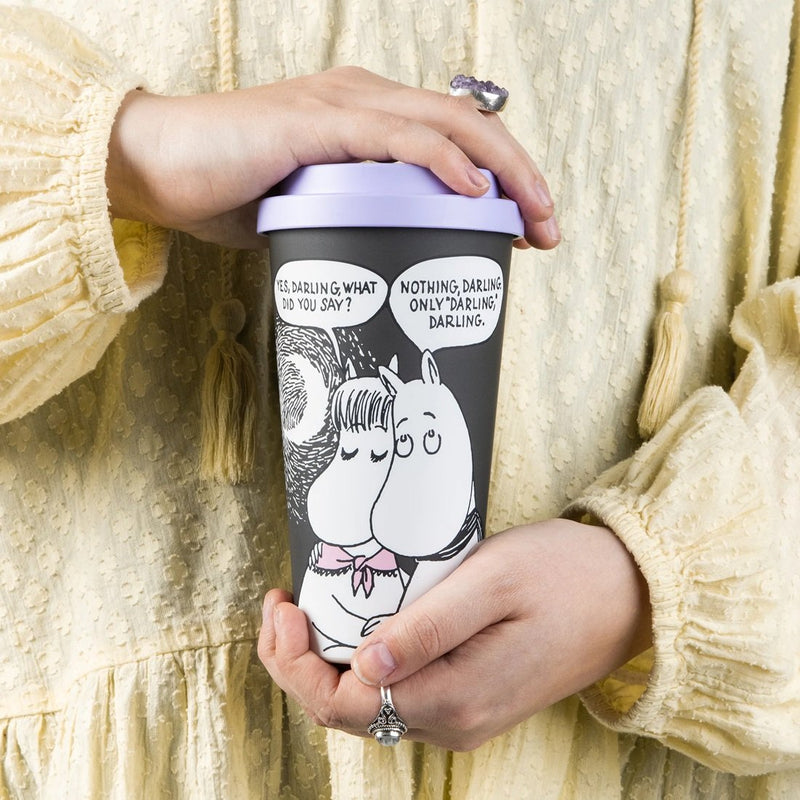 Official Moomin Darling Travel Mug by Nordicbuddies – Black & Purple
