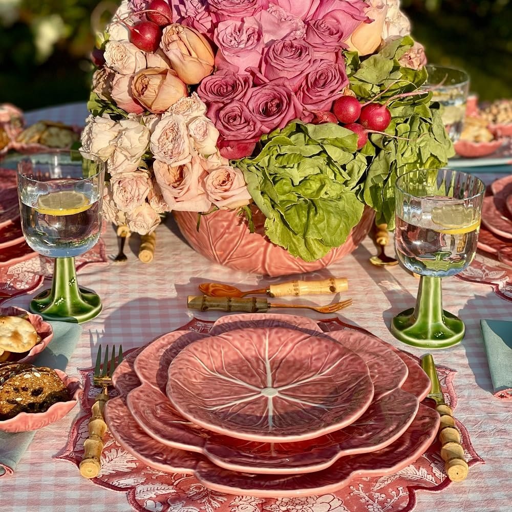 Pink Cabbage Charger Plate | Set of 2 | 12"