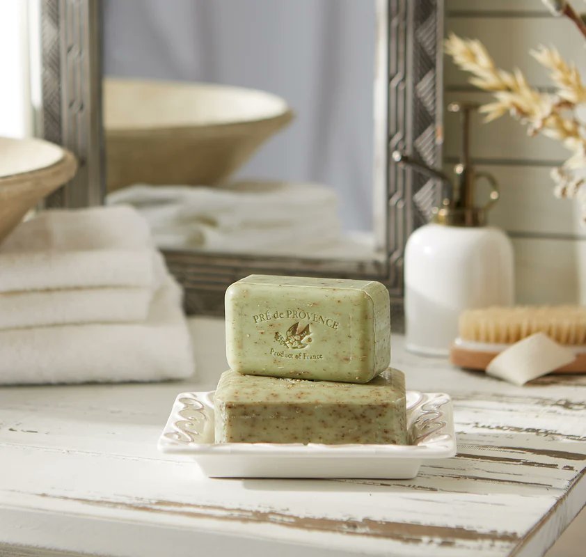 Pre de Provence Sage display box open showing quad-milled soap bars