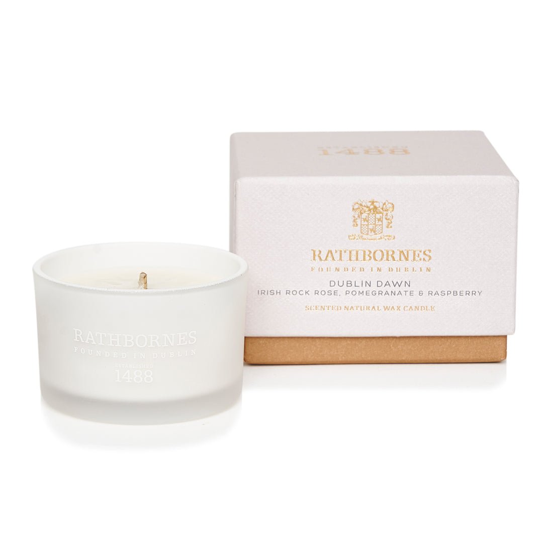 Luxury beeswax candle with davana and raspberry fragrance