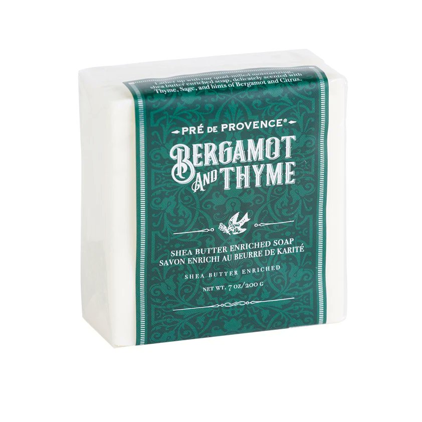 Pre de Provence Bergamot & Thyme Cube Soap, pack of 2, 200g each