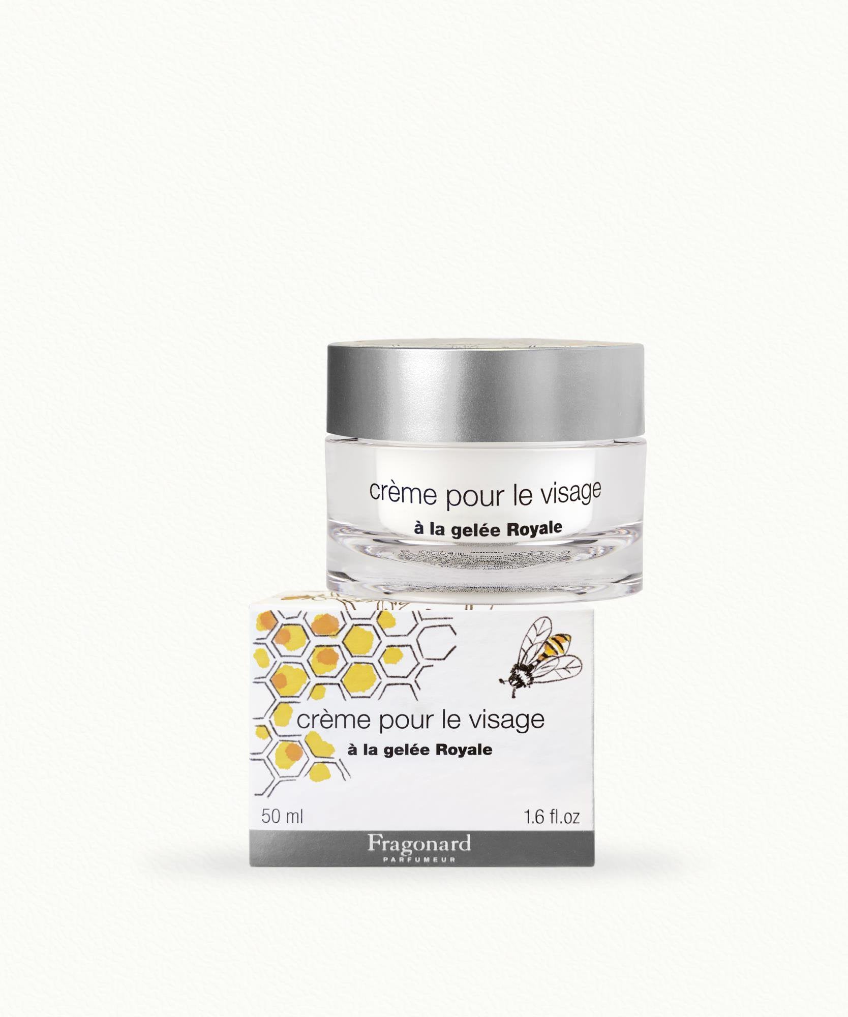 Fragonard Essential Cares Royal Jelly Face Cream 50ml jar on white background
