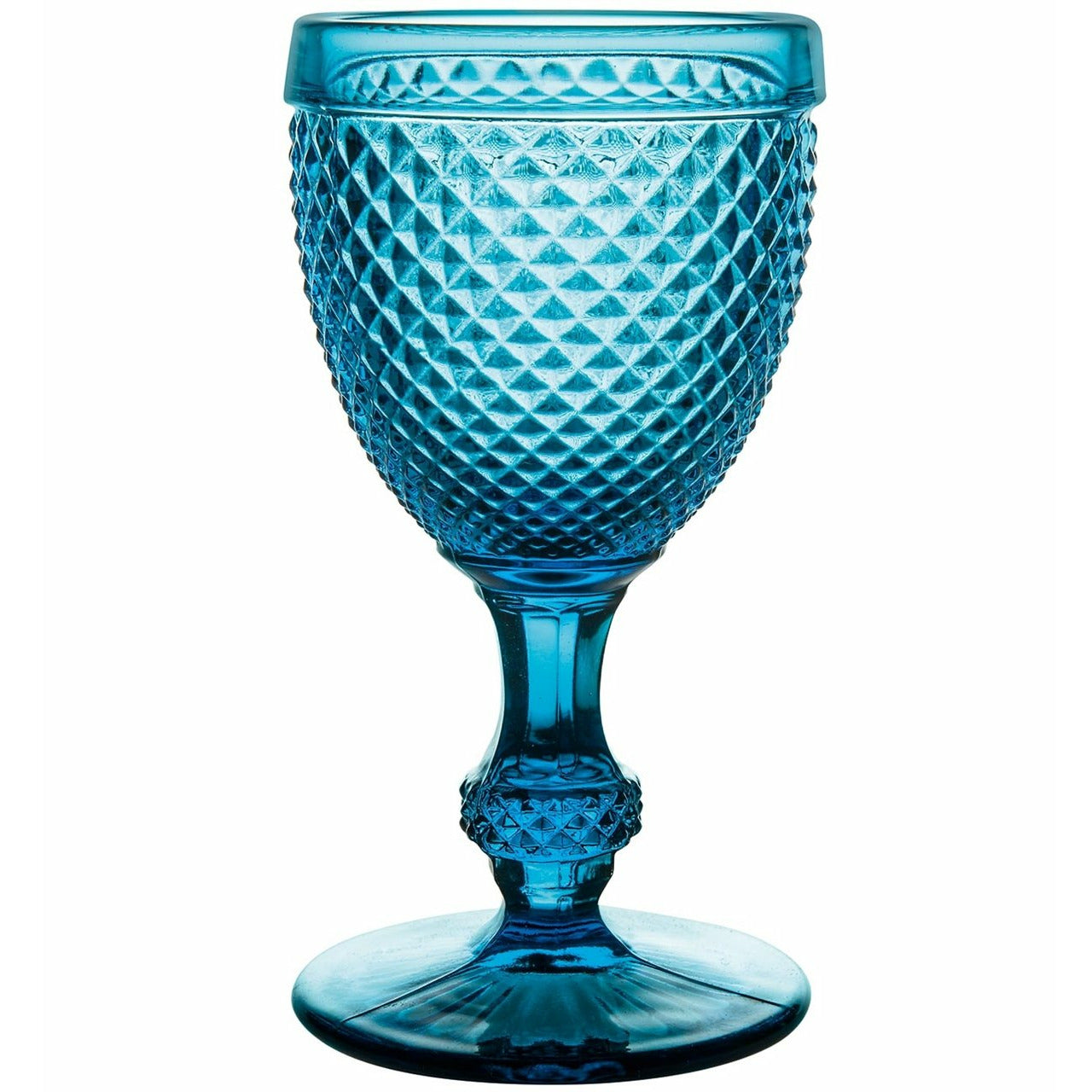 Vista Alegre Bicos Blue Water Goblets (9.5 oz) | Set of 4