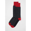 Peper Harow Pin Polka Luxury Men's Socks | Black