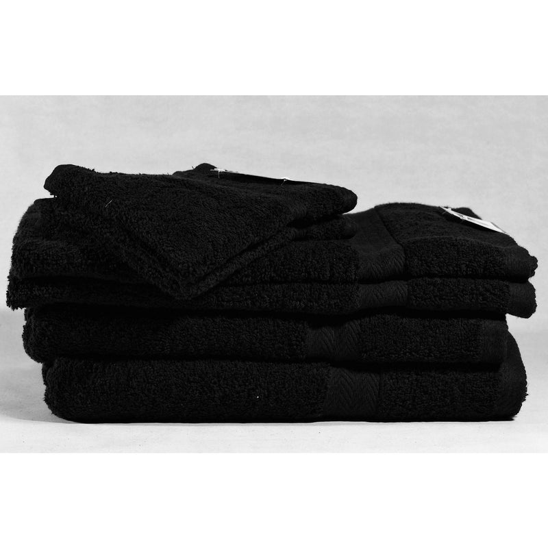 Essential Linens 7-Piece Bath Towel Set Black Luxury Plush Soft Towel  (2 Hand Towel, 2 Bath Towel, 2 Face Cloth + Bath Mat) - Home Decors Gifts online | Fragrance, Drinkware, Kitchenware & m