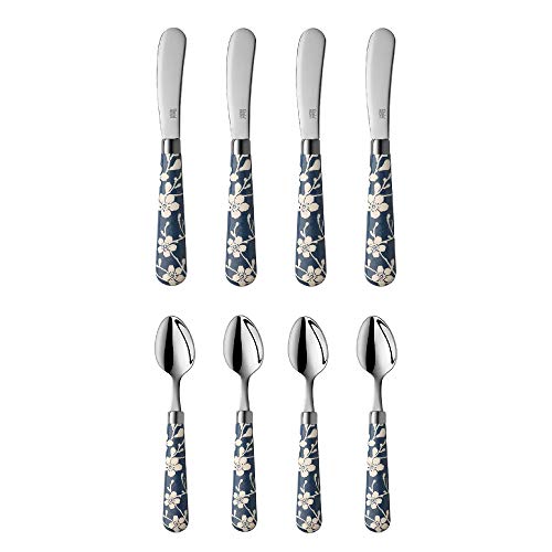 Fuji-Yama 8 Pc Set Butter Spreaders & Mocha Spoons Blue Collection - Home Decors Gifts online | Fragrance, Drinkware, Kitchenware & more - Fina Tavola