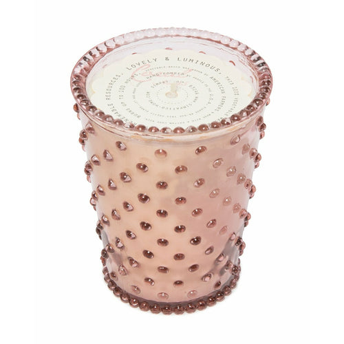 Simpatico #45 Coral Scented Candle Hobnail Glass - Home Decors Gifts online | Fragrance, Drinkware, Kitchenware & more - Fina Tavola