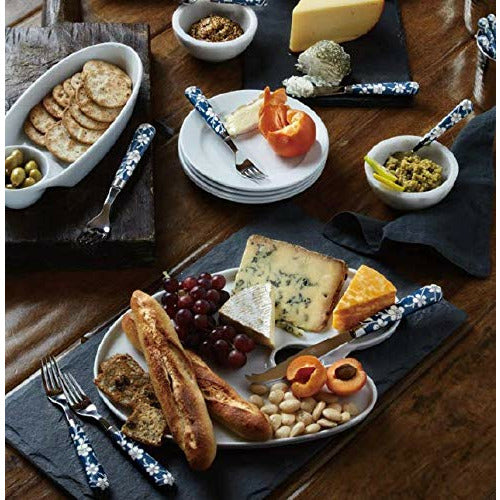 Fuji-Yama 8 Pc Set Butter Spreaders & Mocha Spoons Blue Collection - Home Decors Gifts online | Fragrance, Drinkware, Kitchenware & more - Fina Tavola