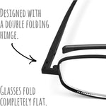 Compact Lenses Flat Folding-Reading Glasses Jet (available in +1.5,+2.0 & +2.5) - Home Decors Gifts online | Fragrance, Drinkware, Kitchenware & more - Fina Tavola