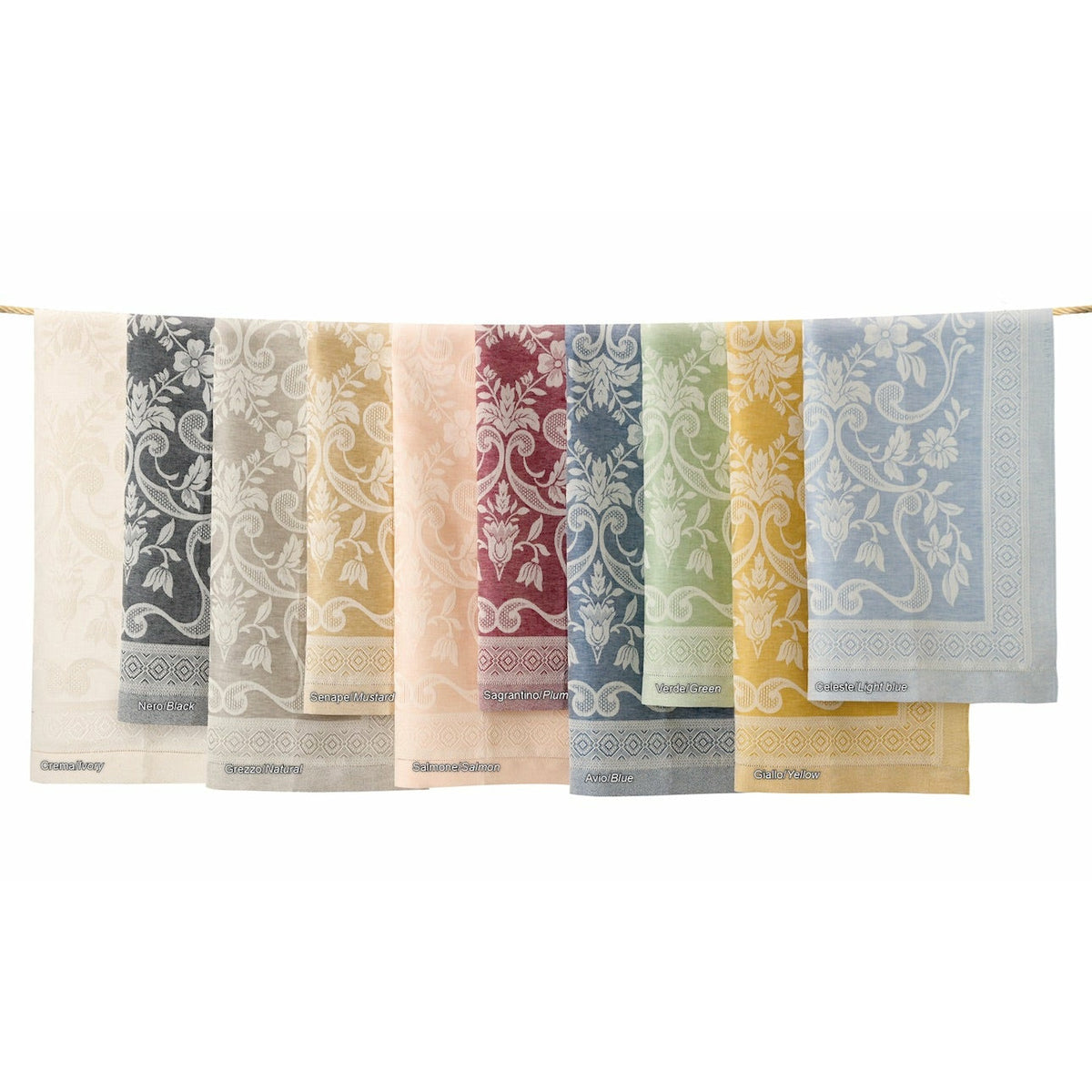 Tessitura Pardi Damasco Natural Small Guest Towel
