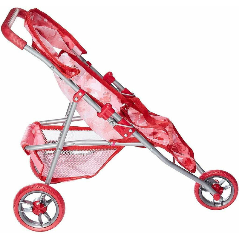 The New York Doll - Doll Jogging Stroller Pink Hearts - Home Decors Gifts online | Fragrance, Drinkware, Kitchenware & more - Fina Tavola