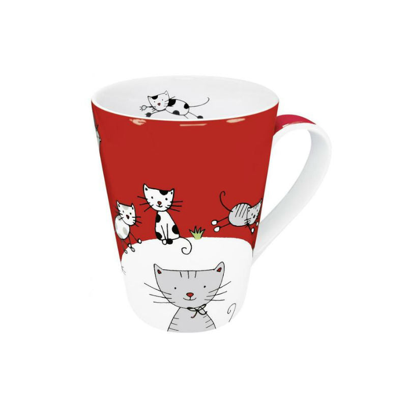 Globetrotter Cat Mug in Red - Home Decors Gifts online | Fragrance, Drinkware, Kitchenware & more - Fina Tavola