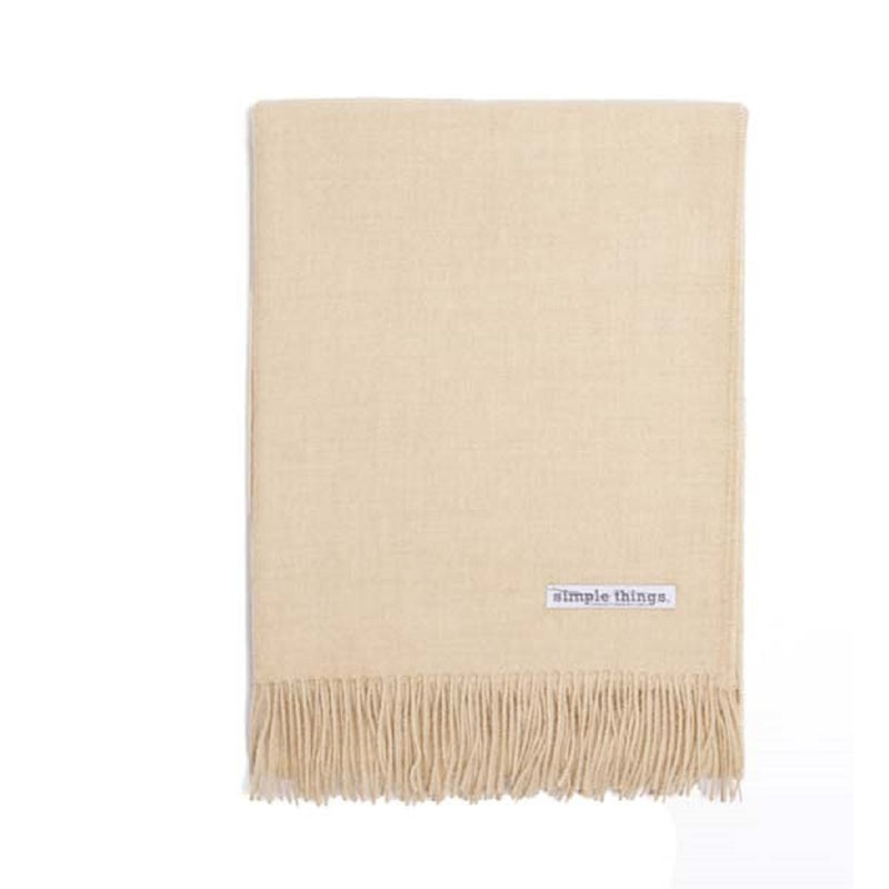 Simple Things Baby Alpaca Throw Color Natural Oatmeal 70" x 52" - Home Decors Gifts online | Fragrance, Drinkware, Kitchenware & more - Fina Tavola