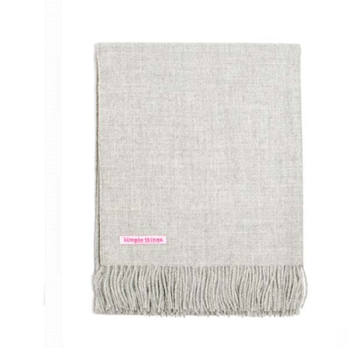 Simple Things Baby Alpaca Throw Color Natural Light Grey 70" x 52" - Home Decors Gifts online | Fragrance, Drinkware, Kitchenware & more - Fina Tavola