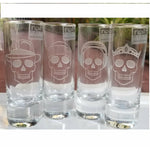 Cordial Shot Glasses Skull 4 Pieces Party Celebration Shot Glasses Liquor Beverage Whiskey Home Entertainment 2.0 oz - Home Decors Gifts online | Fragrance, Drinkware, Kitchenware & more - Fi