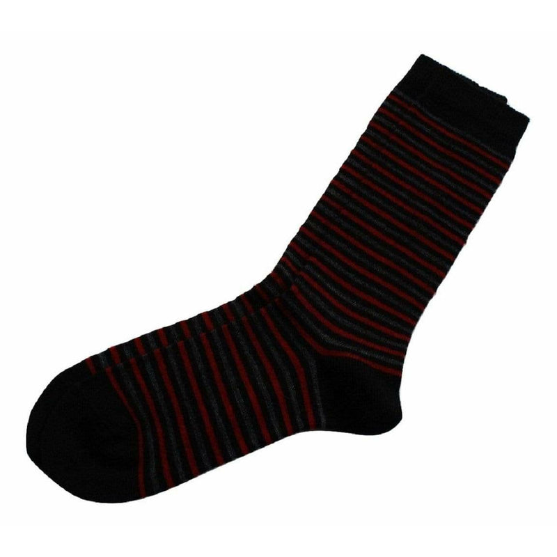 Tey Art Ivy Narrow Stripe Black & Red Socks - Home Decors Gifts online | Fragrance, Drinkware, Kitchenware & more - Fina Tavola