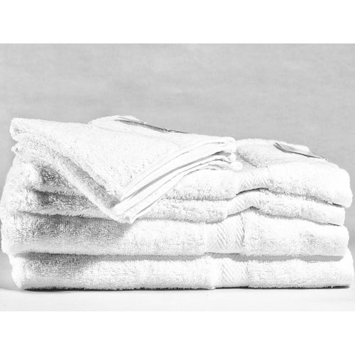 Essential Linens 7-piece Bath Towel Set White Cotton (2 Hand Towel, 2 Bath Towel, 2 Face Cloth + Bath Mat) - Home Decors Gifts online | Fragrance, Drinkware, Kitchenware & more - Fina Tavola
