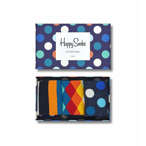 Happy Socks -Pack Socks Gift Box in Blue Mix (Size 10-13) - Home Decors Gifts online | Fragrance, Drinkware, Kitchenware & more - Fina Tavola