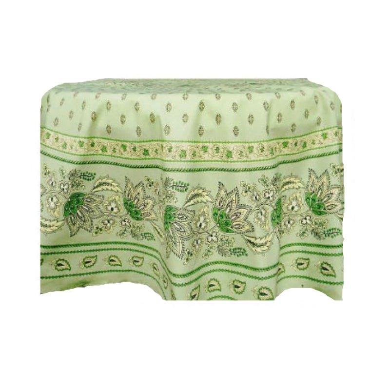 Lisa Green Pistachio Coated Tablecloth (sizes available) - Home Decors Gifts online | Fragrance, Drinkware, Kitchenware & more - Fina Tavola