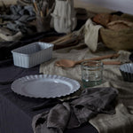 Costa Nova Set of 4 Linen Napkins 18.5''x18.5" Maria Collection Grey | Elegant Table Linens | Restaurant Home Quality Tablelinen