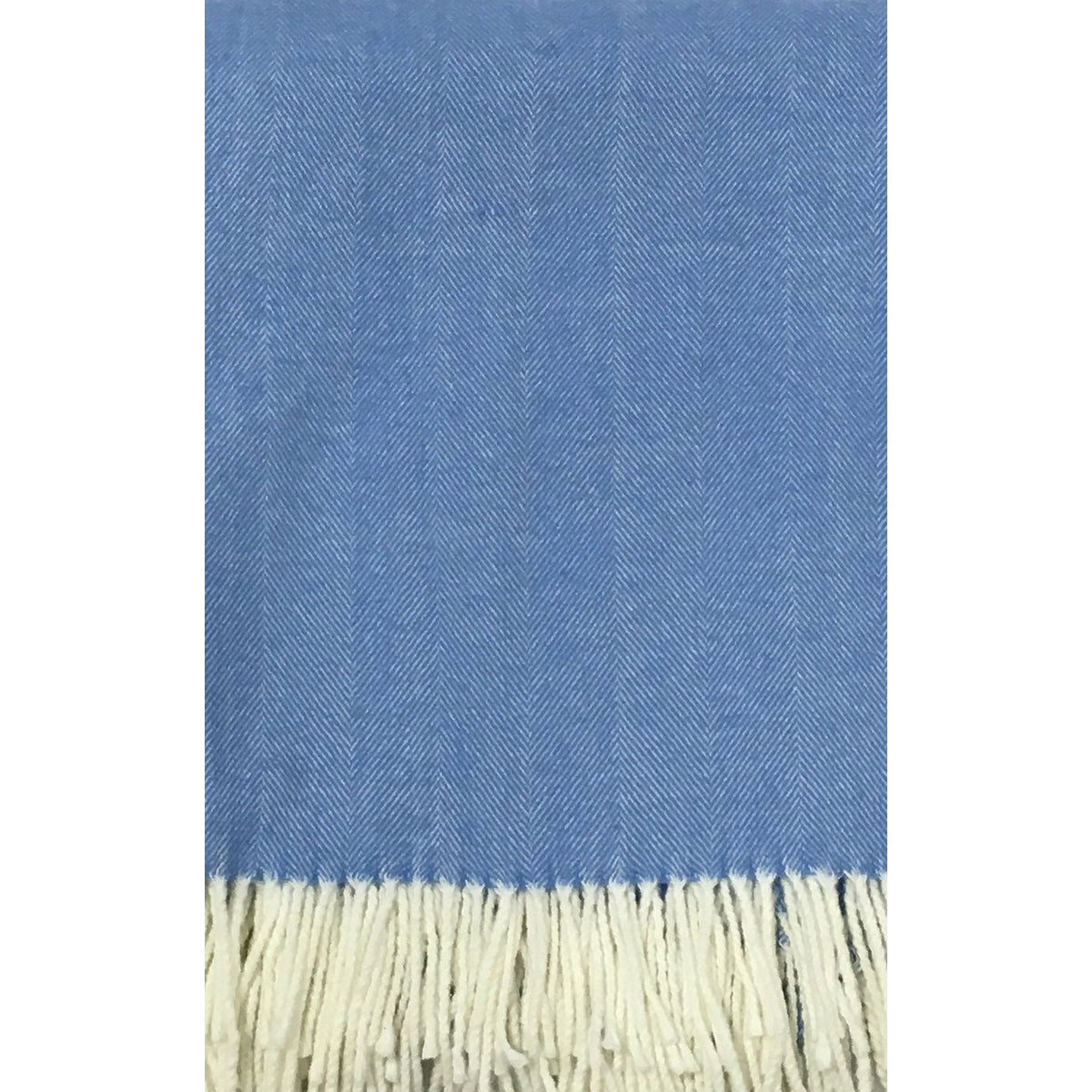 Herringbone Throw Cotton Blend Adirondack in Carolina Blue - Home Decors Gifts online | Fragrance, Drinkware, Kitchenware & more - Fina Tavola