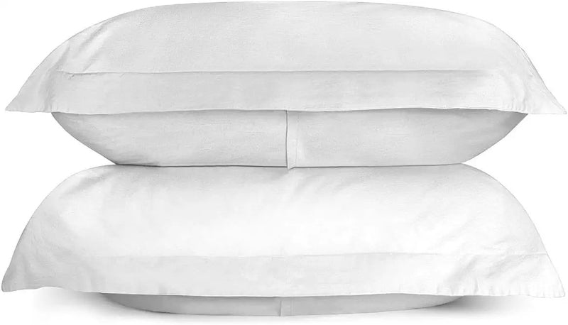 Garnier Thiebaut Bombacio Sunrise Standard Queen Pillow Shams | White Sateen | Set of 2