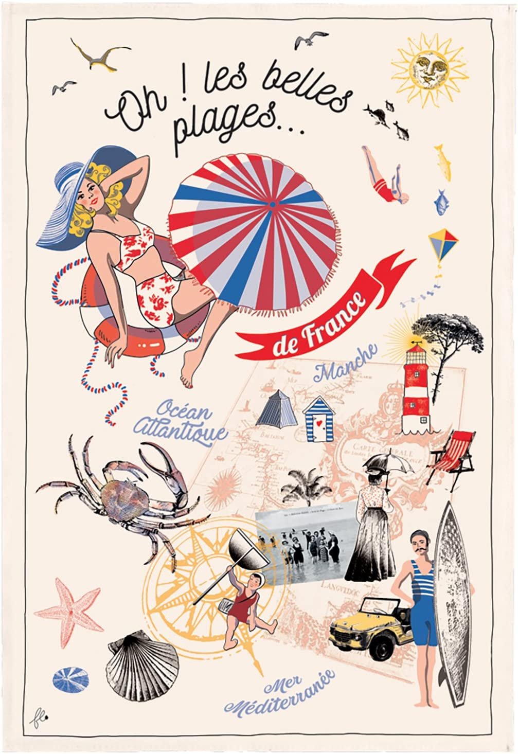 Kitchen Tea Towel | By The Sea