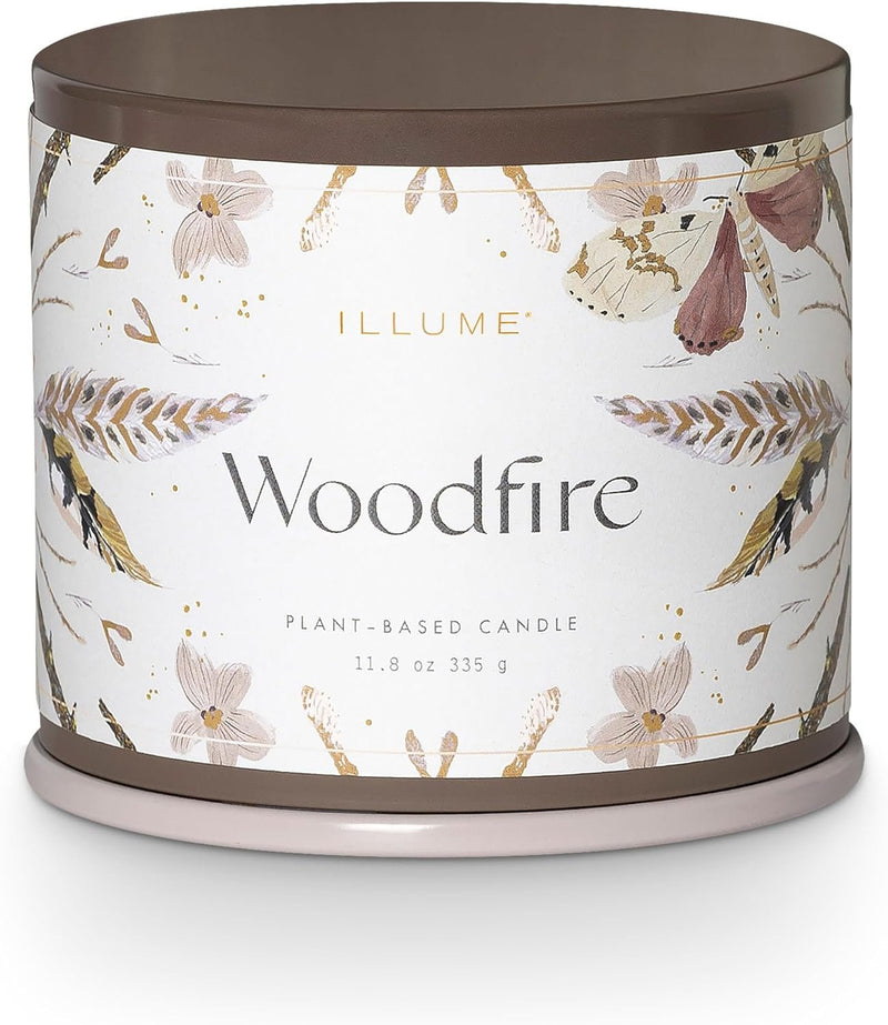 Noble Holiday Luxe Soy Candle in Sanded Mercury Glass | Woodfire