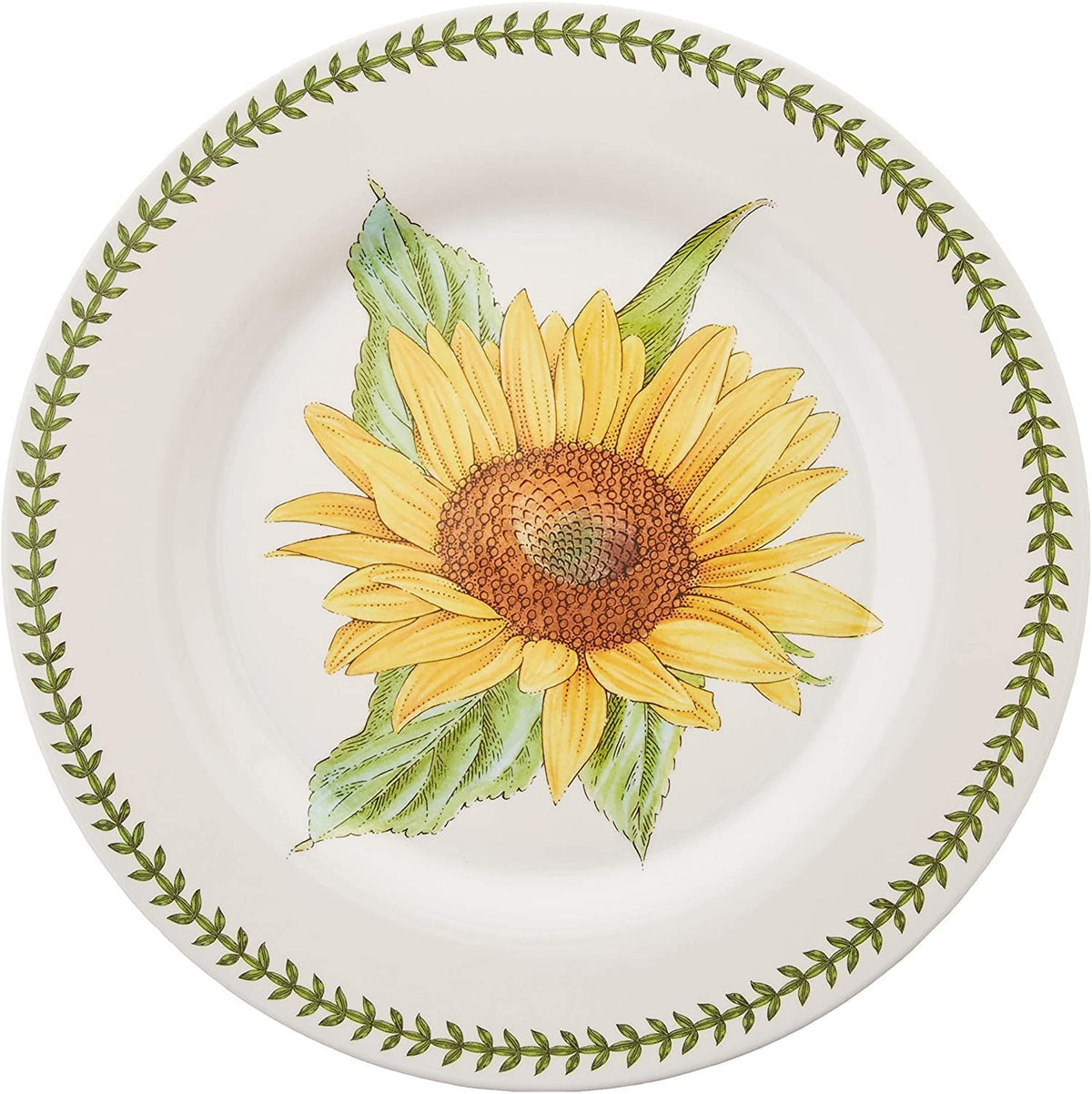 Botanic Garden Melamine Dinner Plate Sunflower Motif | Set of 4