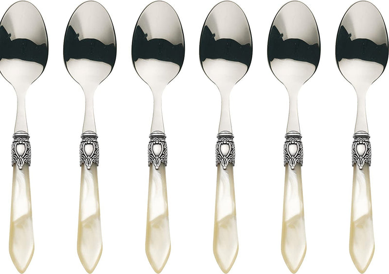 Oxford Antique Coffee Spoons (Teaspoons) in Ivory | Set of 6