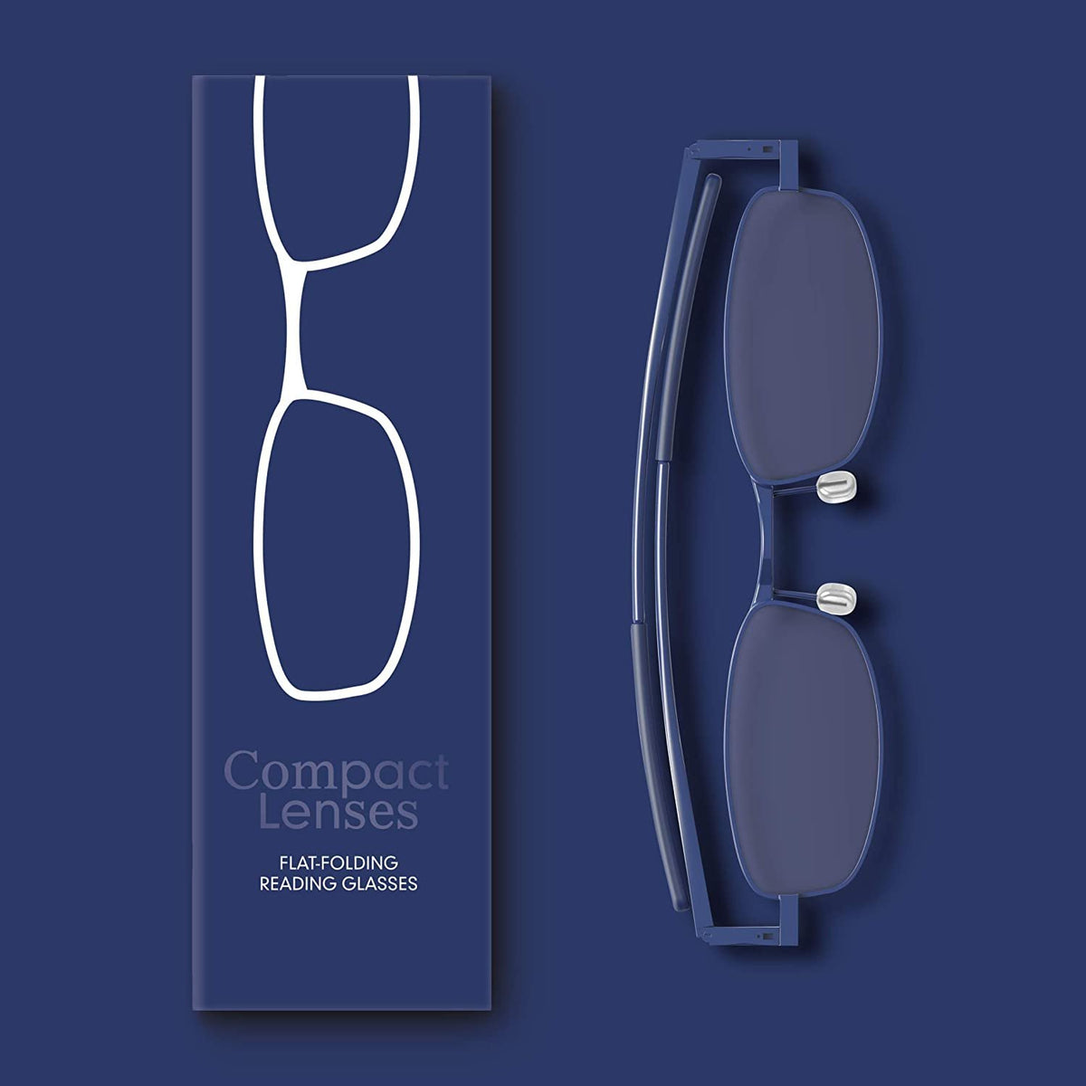 Compact Lenses Flat Folding-Reading Glasses-Twilight +3.0