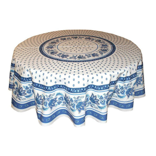 Lisa White Coated Tablecloth 70" Round - Home Decors Gifts online | Fragrance, Drinkware, Kitchenware & more - Fina Tavola