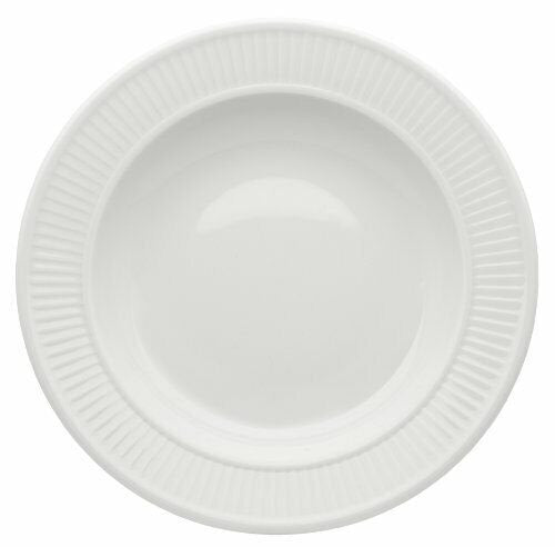 Pillivuyt Plisse White Porcelain Soup Plate | 8.5"D