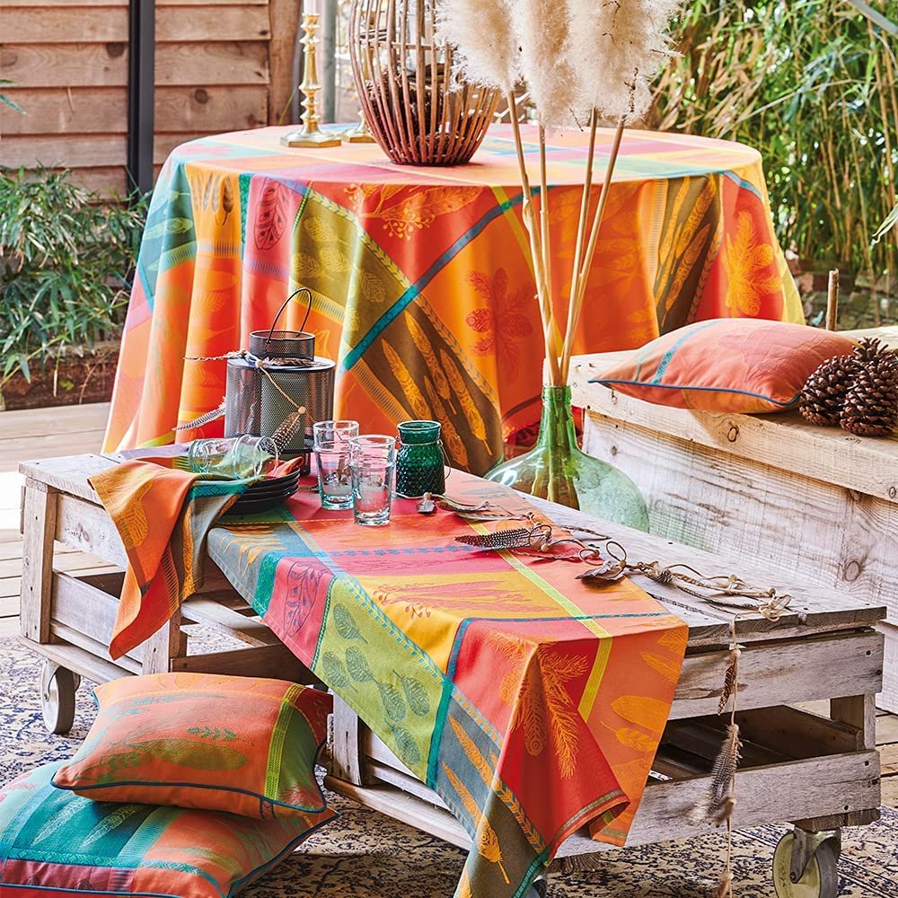 Garnier Thiebaut Mille Phoenix Automne Square Tablecloth | 71" x 71"