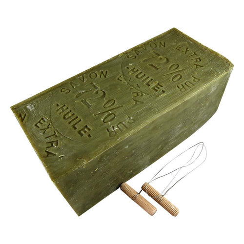 Olive Oil Marseille Soap Block with Soap Cutter | 33.81 Ounces