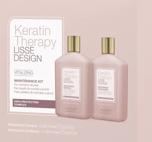 Alfaparf Milano Keratin Therapy Lisse Design Shampoo & Conditioner Duo (250 ml each)